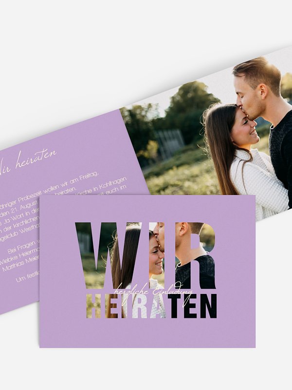 Hochzeitseinladung Durchblick