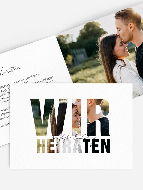 Hochzeitseinladung Durchblick
