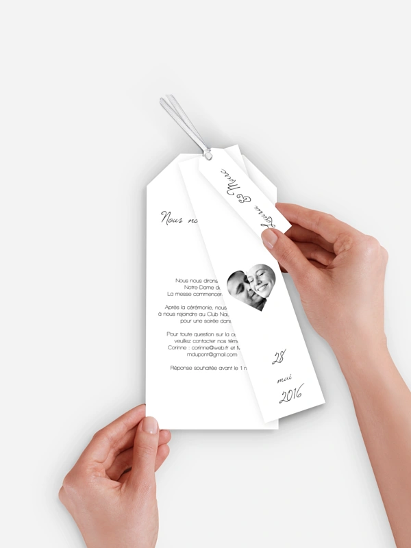 Faire-part mariage Pochoir