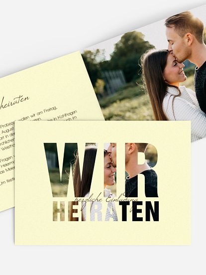 Hochzeitseinladung Durchblick