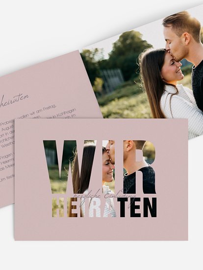 Hochzeitseinladung Durchblick