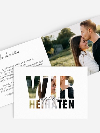 Hochzeitseinladung Durchblick