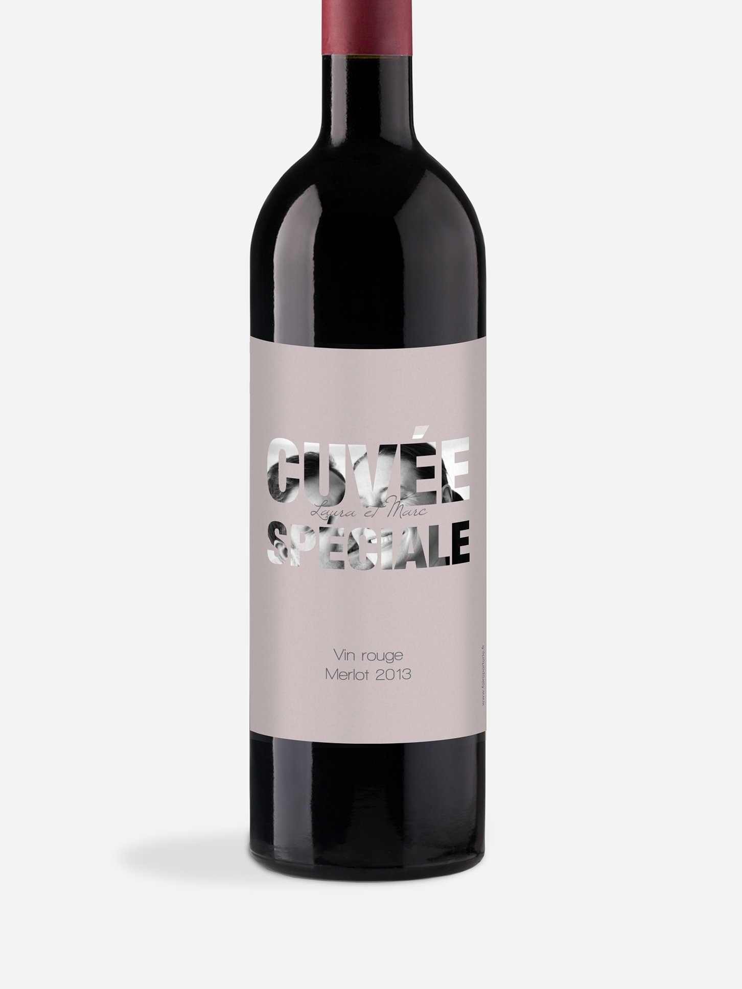 Étiquette bouteille Pochoir