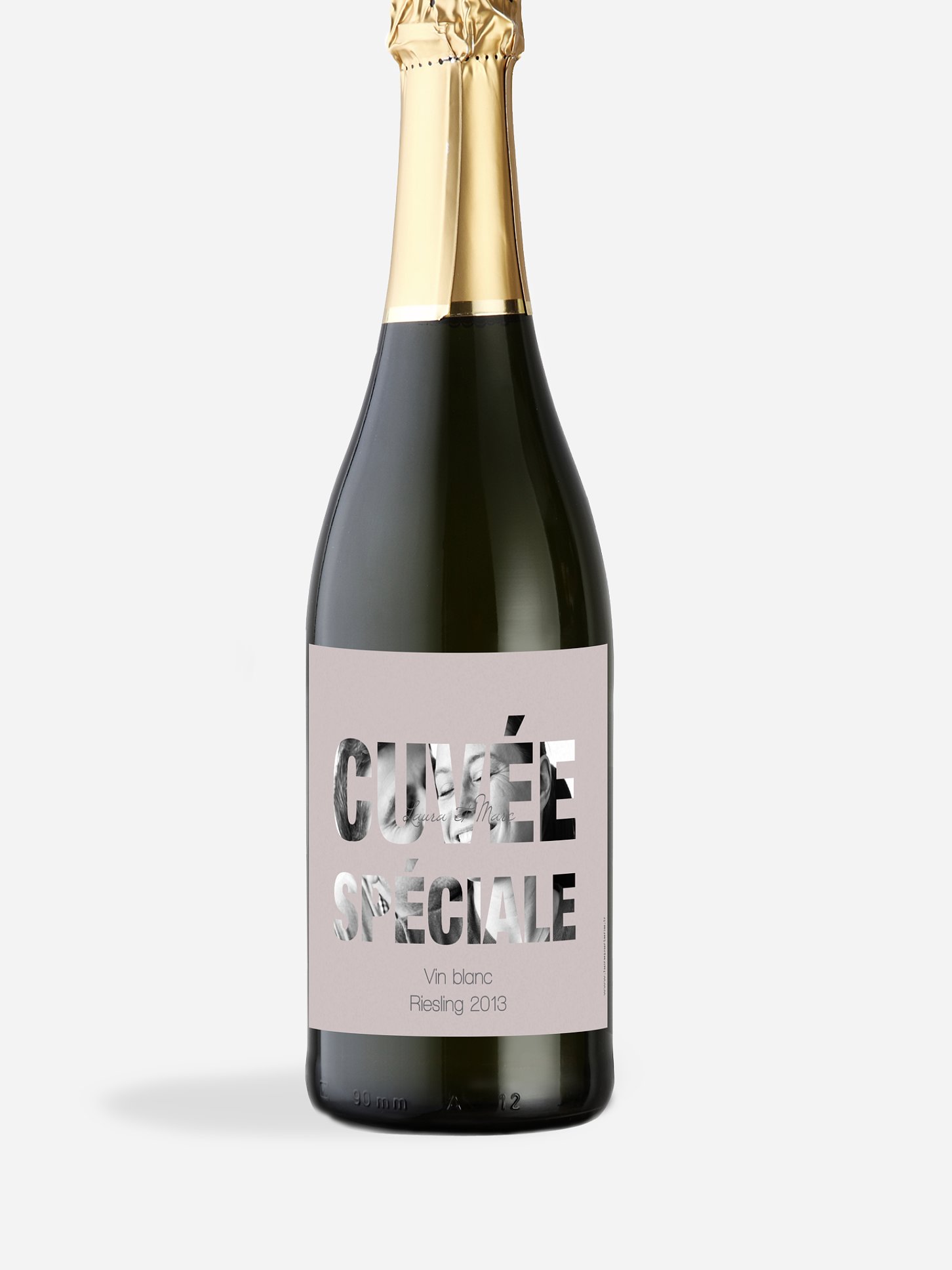 Étiquette bouteille Pochoir