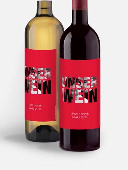 Flaschenetikett Hochzeit Durchblick