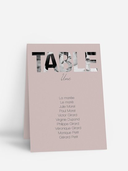 Nom de table mariage Pochoir