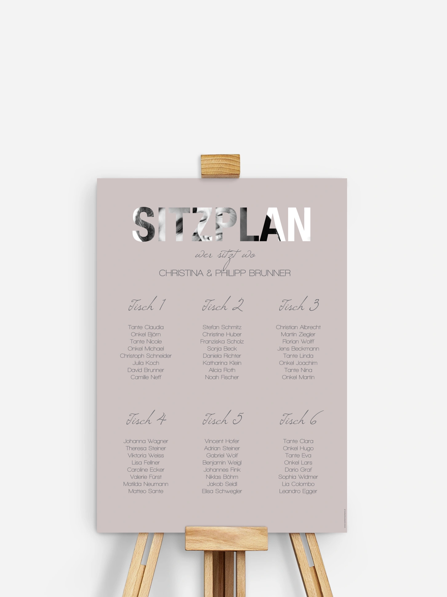 Sitzplan Plakat Durchblick