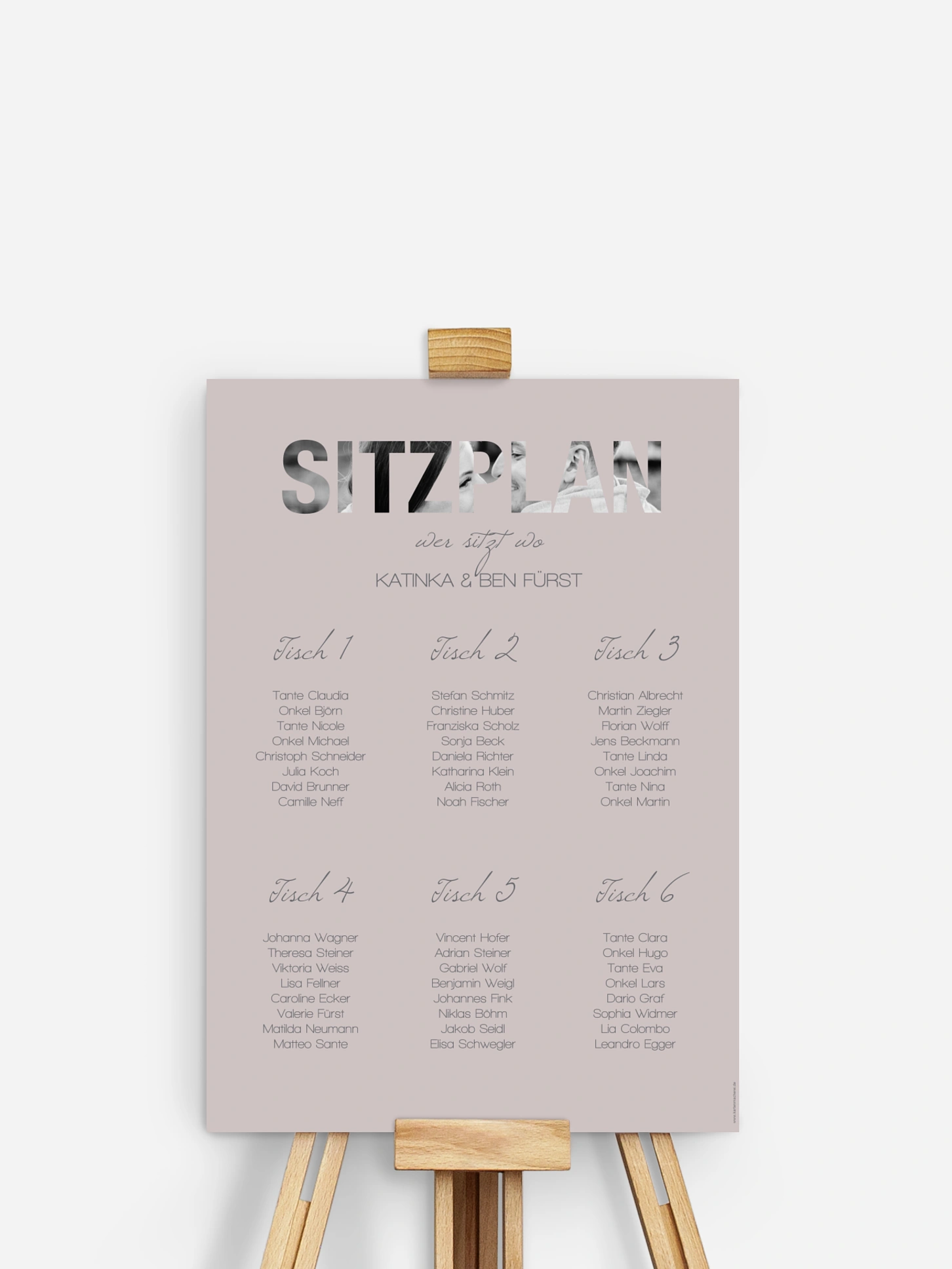 Sitzplan Plakat Durchblick