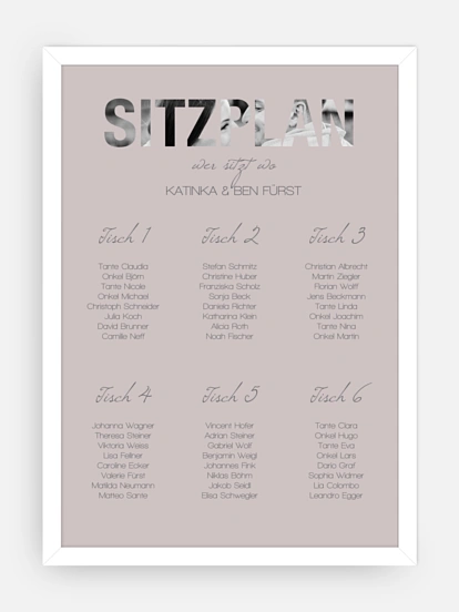 Sitzplan Plakat Durchblick