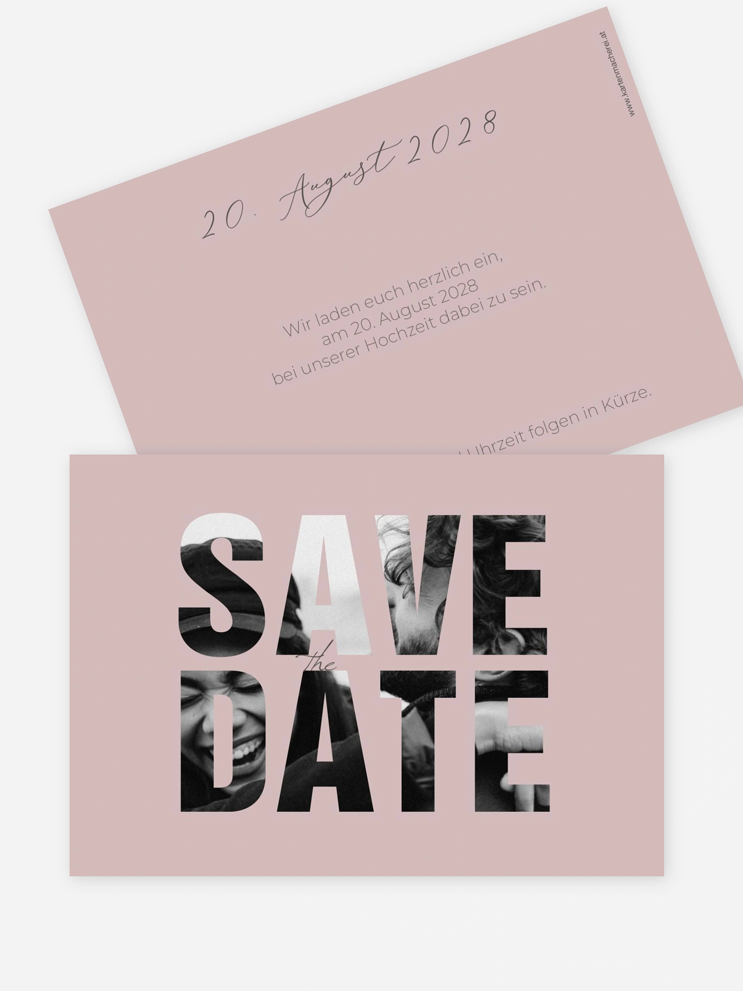 Save-the-Date Karte Durchblick