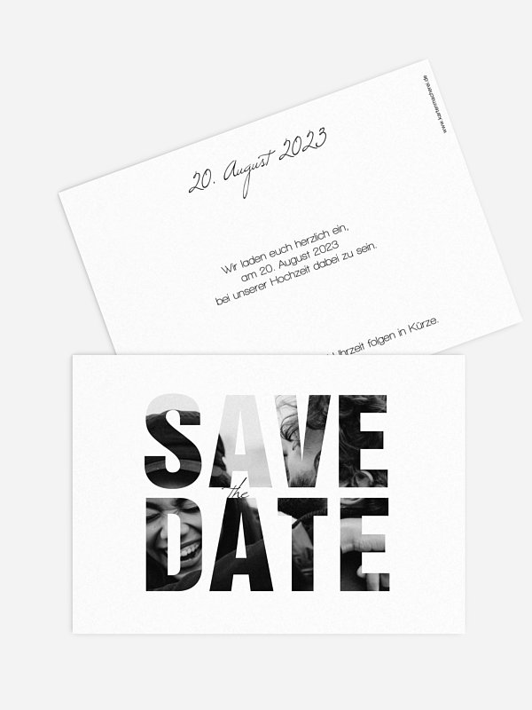 Save-the-Date Karte Durchblick
