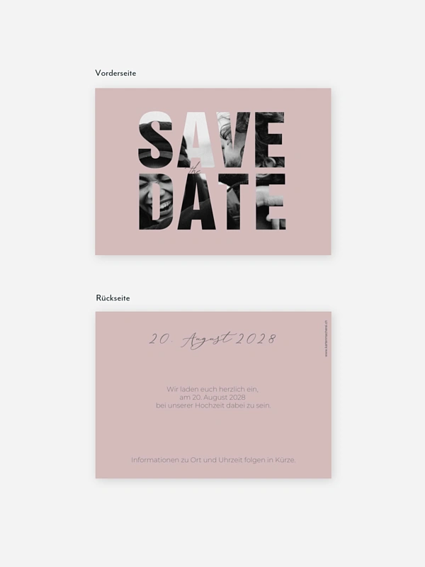 Save-the-Date Karte Durchblick