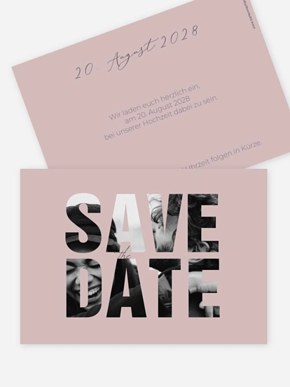 Save-the-Date Karte Durchblick