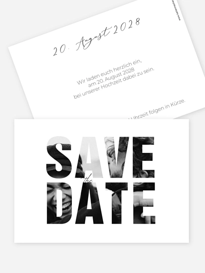 Save-the-Date Karte Durchblick