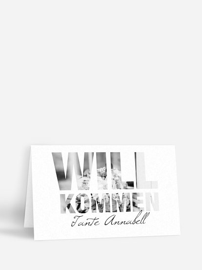 Tischkarte Hochzeit Durchblick