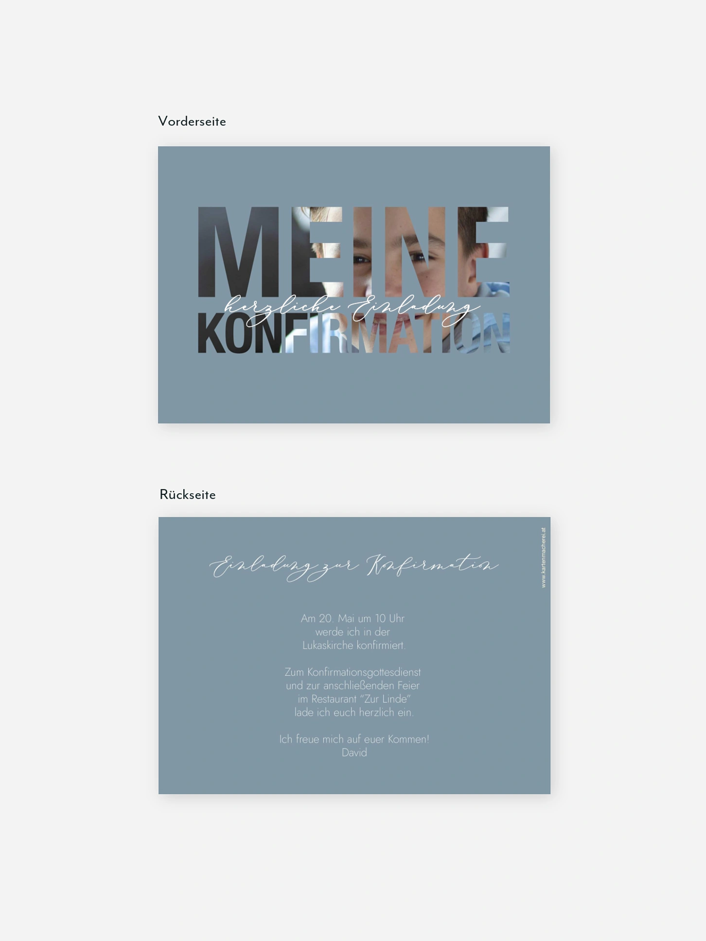 Konfirmationseinladung Durchblick
