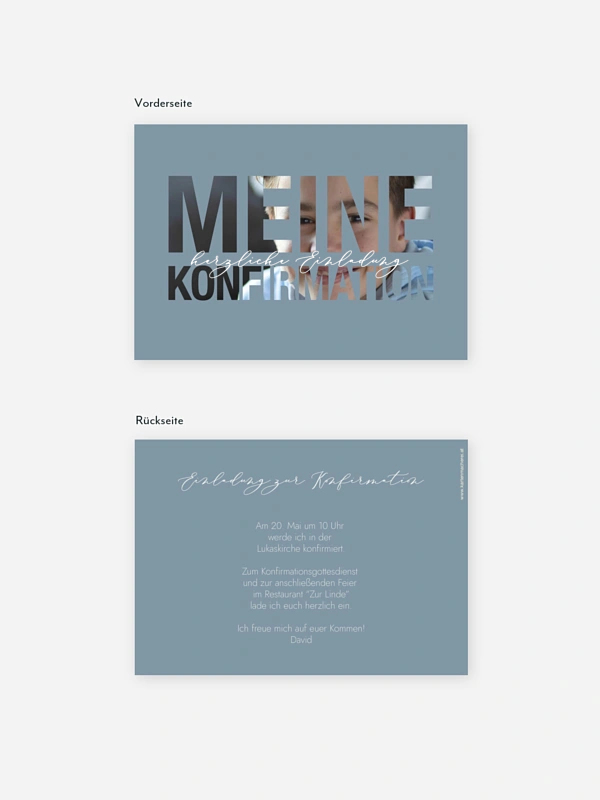 Konfirmationseinladung Durchblick