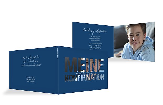 Konfirmationseinladung Durchblick