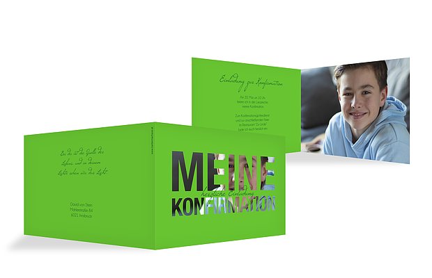 Konfirmationseinladung Durchblick