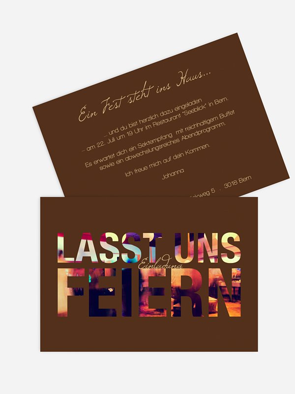 Partyeinladung Durchblick