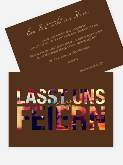Partyeinladung Durchblick