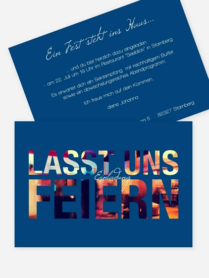 Partyeinladung Durchblick