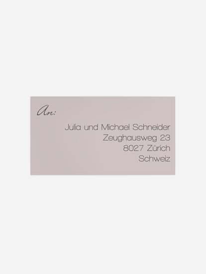 Empfängeraufkleber Hochzeit Durchblick