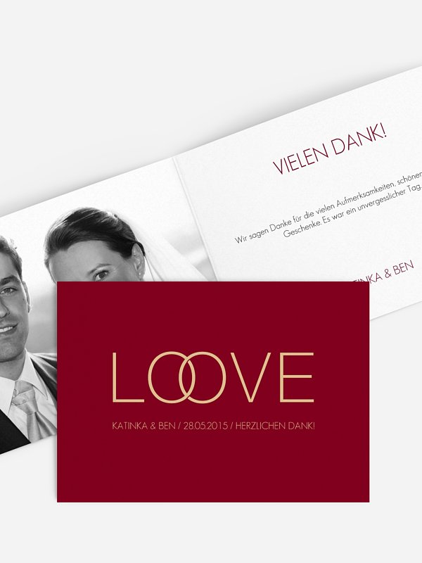Dankeskarte Hochzeit Trauringe