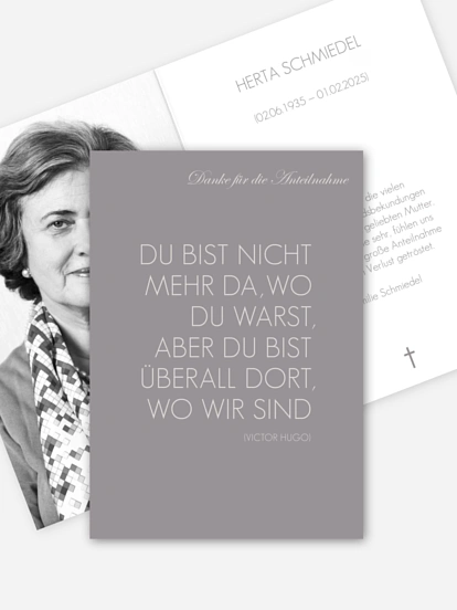 Trauerdanksagung Abschied