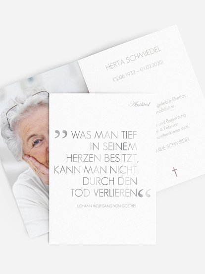 Trauerkarte Im Gedenken