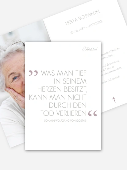 Trauerkarte Im Gedenken