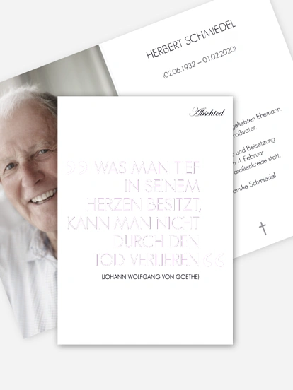 Trauerkarte Im Gedenken