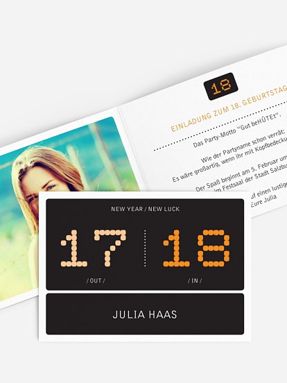 Einladung 18. Geburtstag In & Out