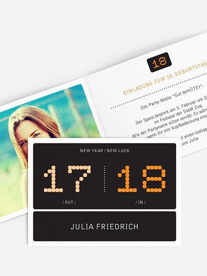 Einladung 18. Geburtstag In & Out