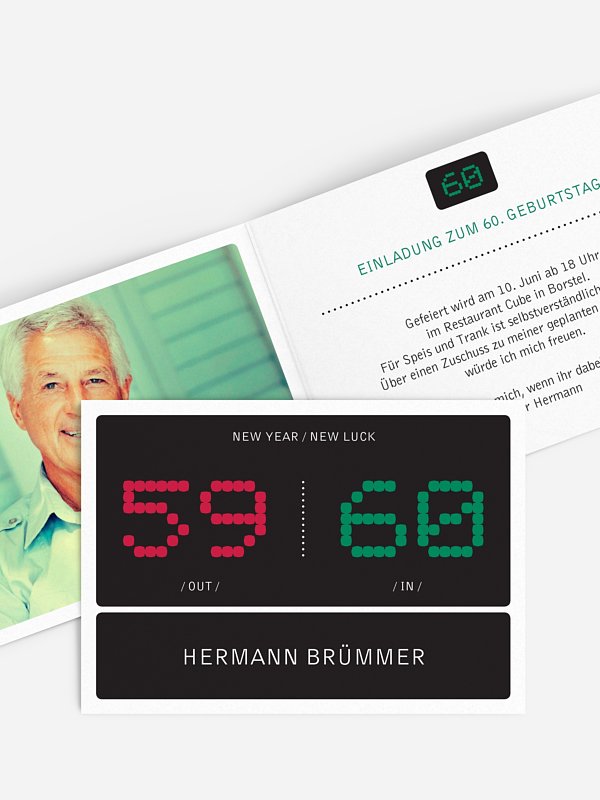 Einladung 60. Geburtstag In & Out