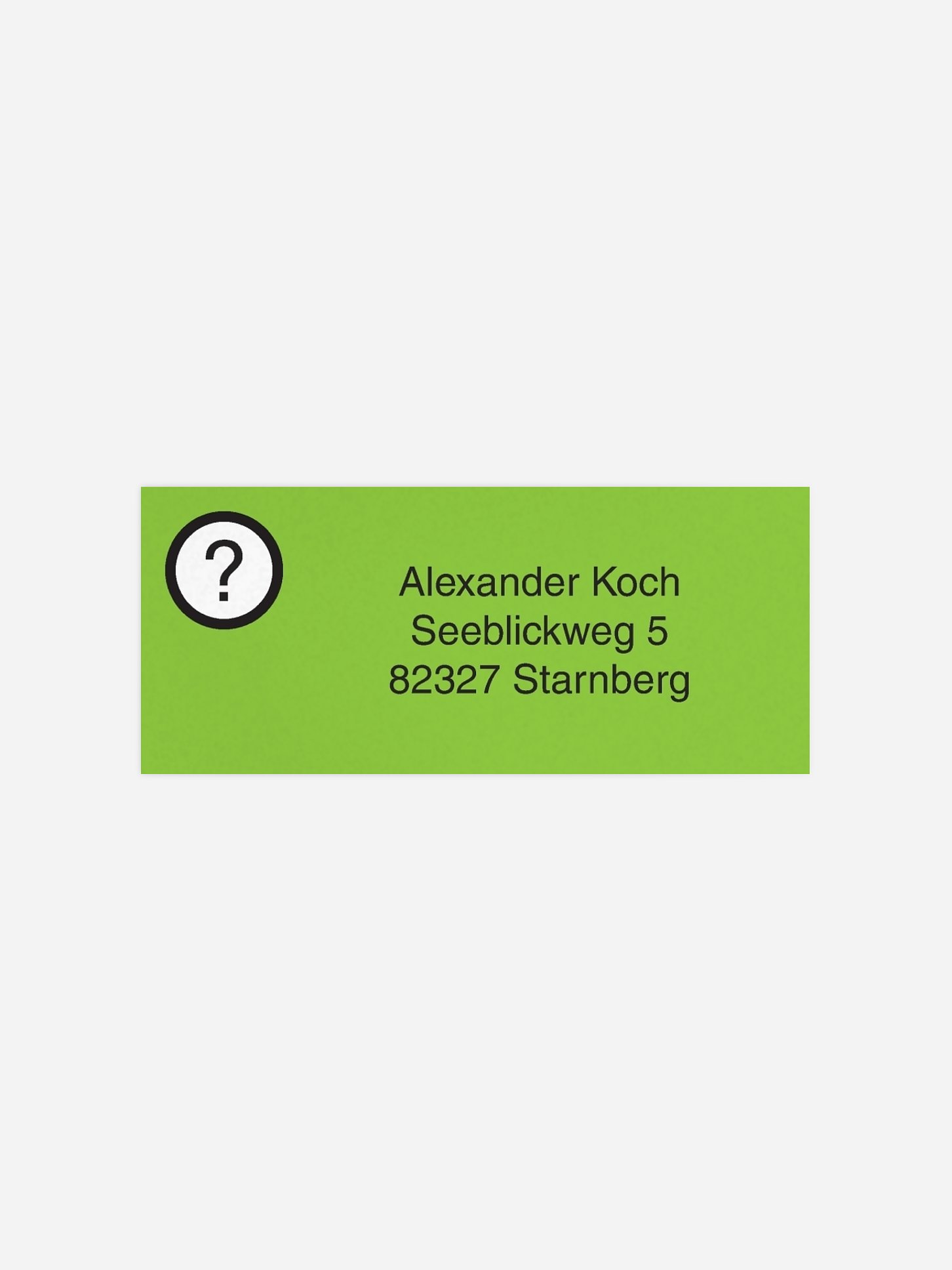 Absenderaufkleber Geburtstag Quizfrage