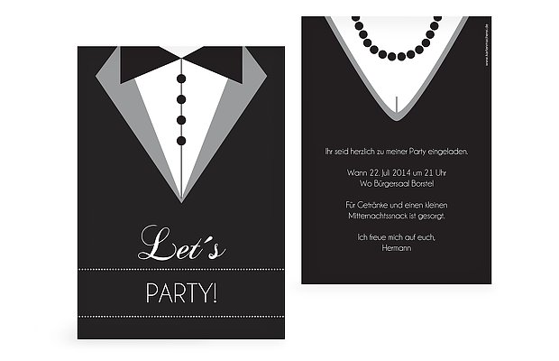 Partyeinladung "Dresscode"