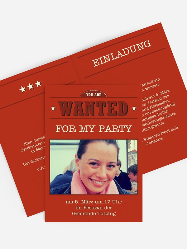 Einladung 30 Geburtstag Wanted