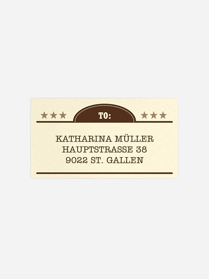 Empfängeraufkleber Geburtstag Wanted