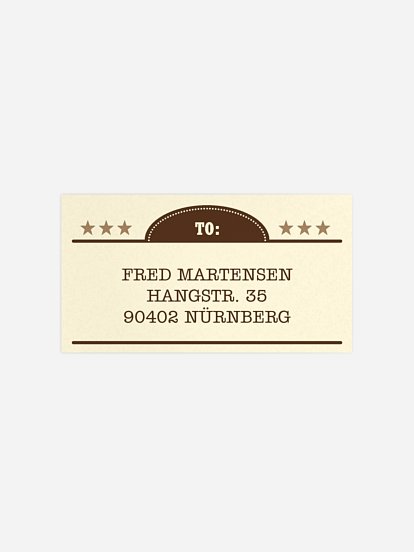 Empfängeraufkleber Geburtstag Wanted