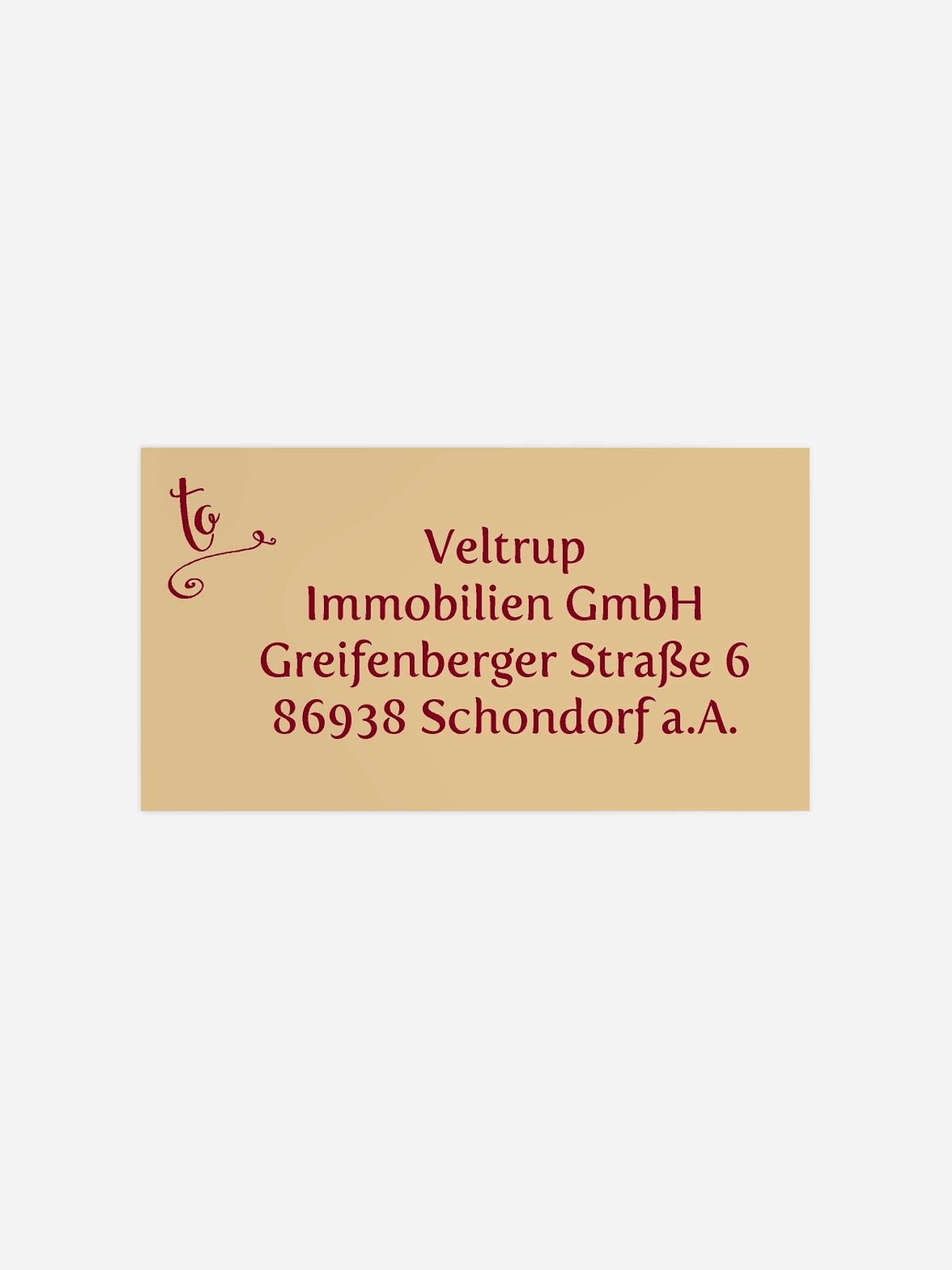 Empfängeraufkleber geschäftl. Weihnachten Classic Christmas