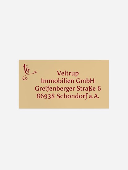 Empfängeraufkleber geschäftl. Weihnachten Classic Christmas