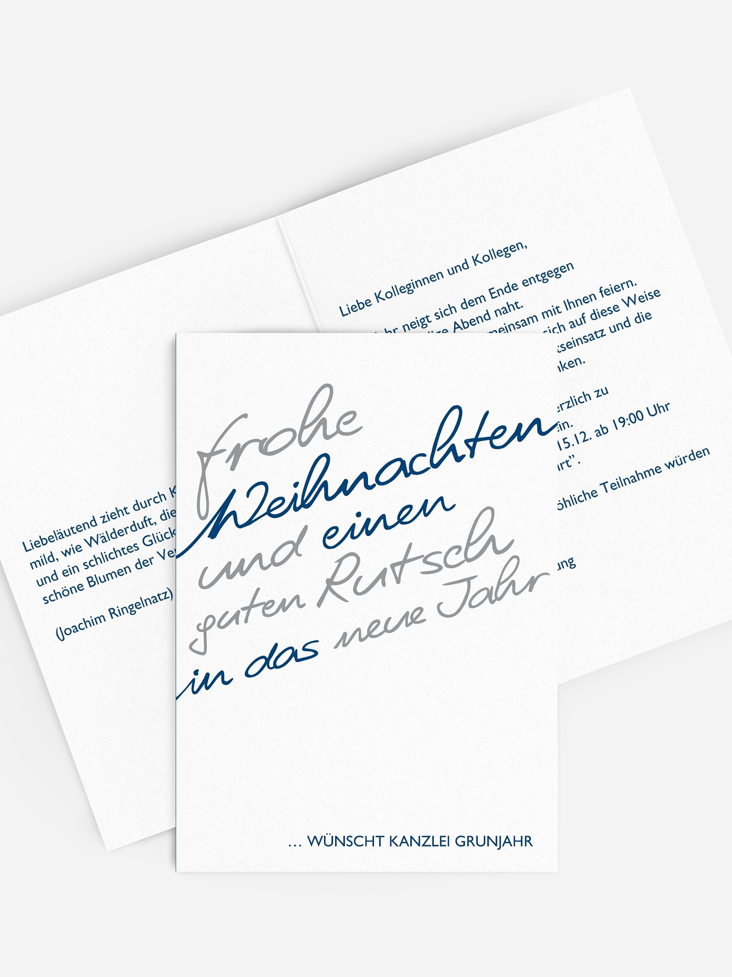 Weihnachtsfeier Schriftbild