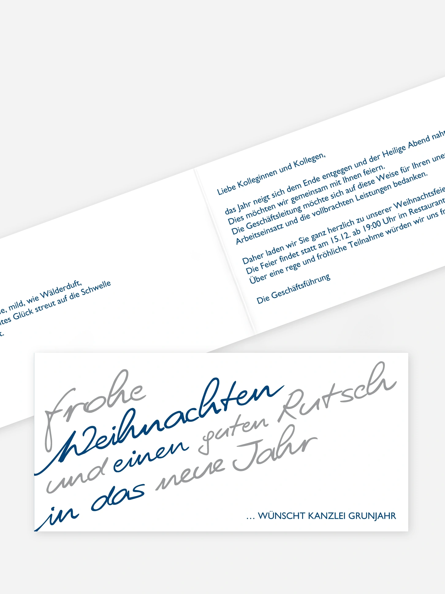 Weihnachtsfeier Schriftbild