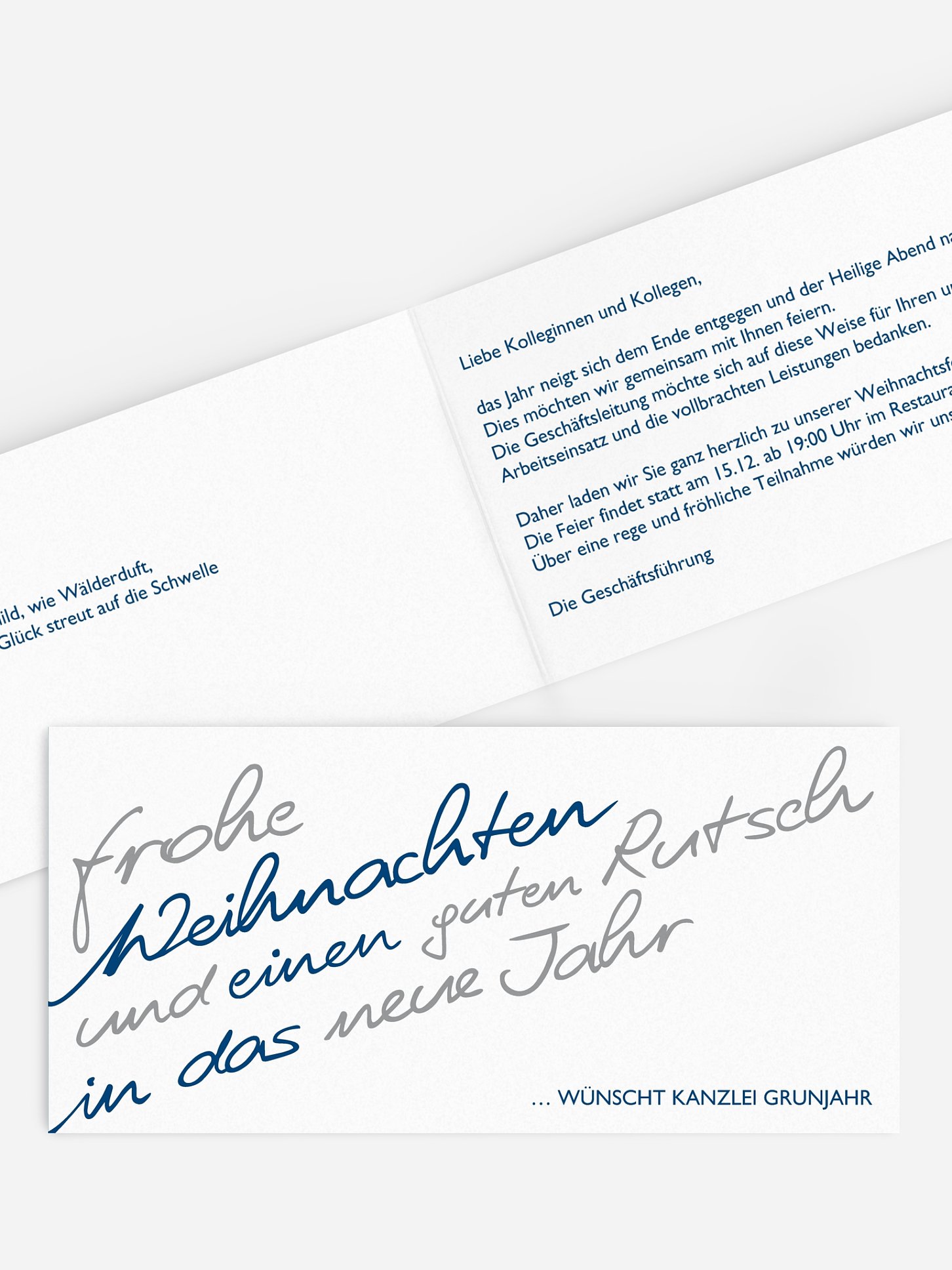 Weihnachtsfeier Schriftbild