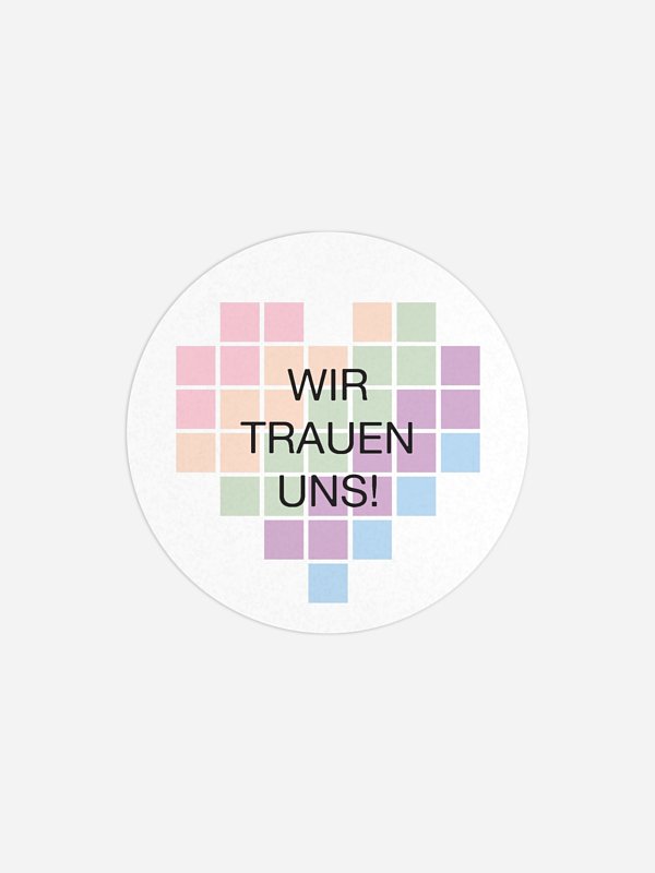 Geschenkaufkleber Hochzeit Fotoherz