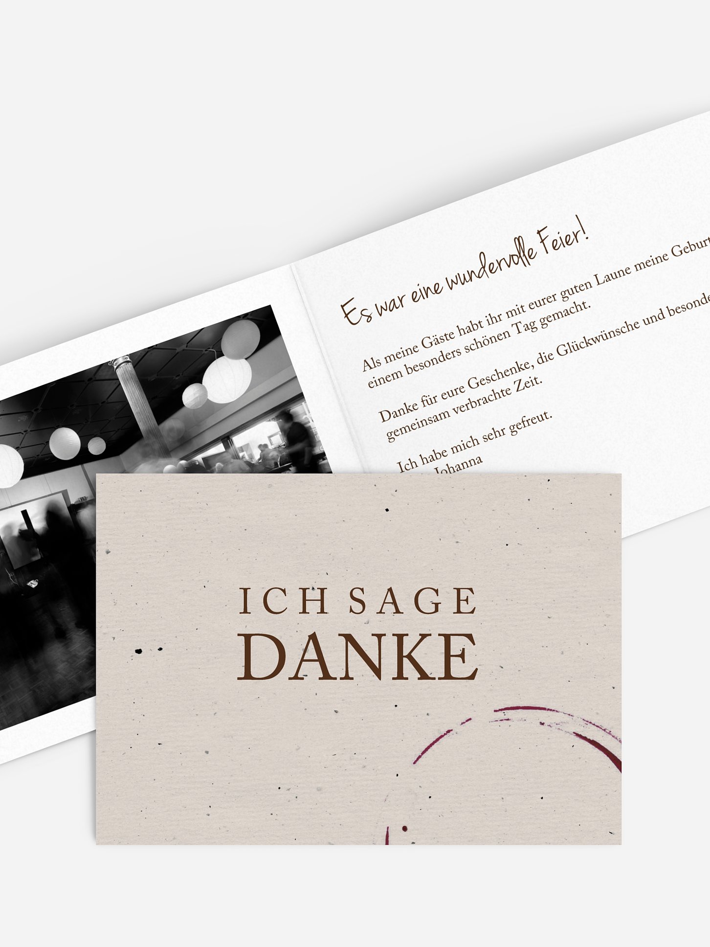Dankeskarte Geburtstag Edler Tropfen