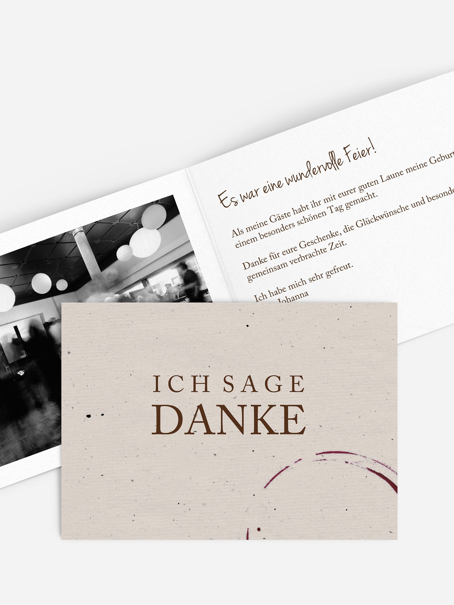 Dankeskarte Geburtstag Edler Tropfen