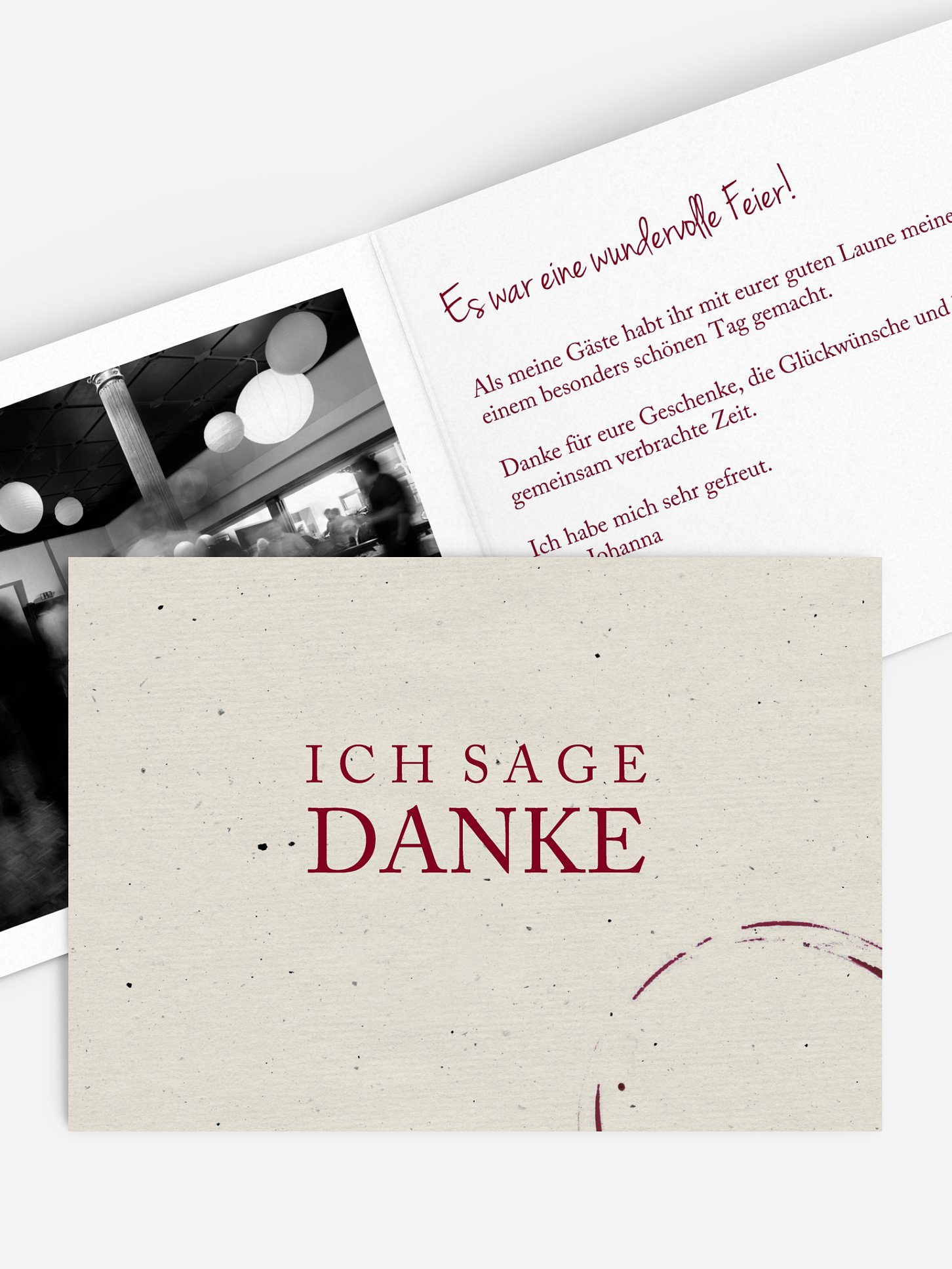 Dankeskarte Geburtstag Edler Tropfen