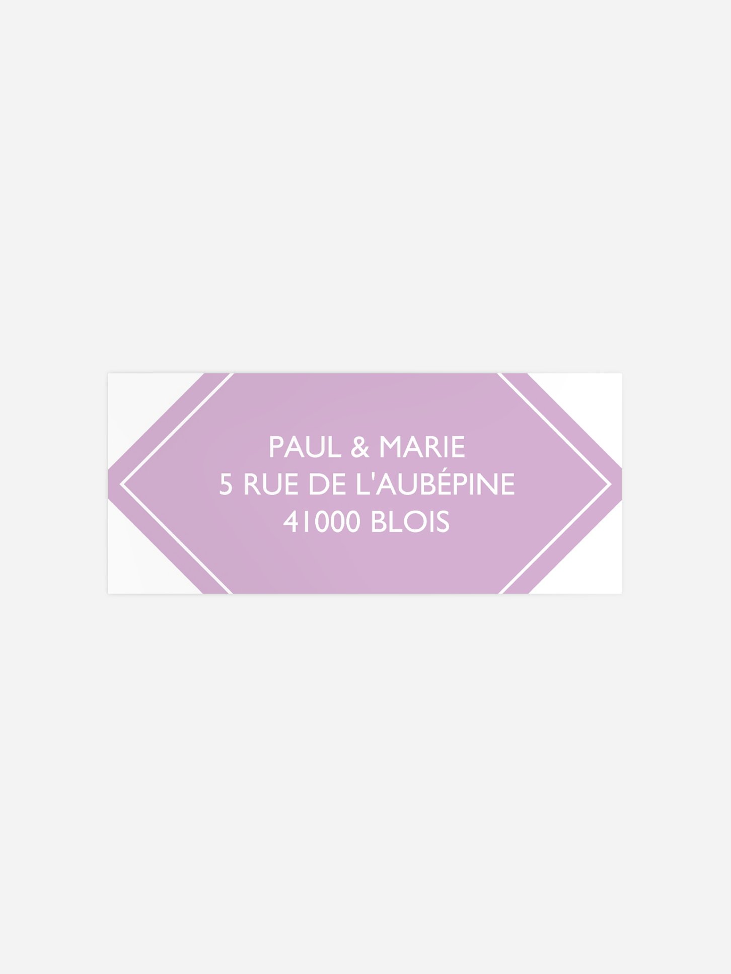 Étiquette expéditeur naissance Losange